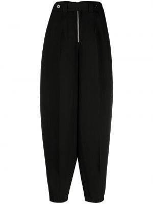 Pantalones de cintura alta Jil Sander negro