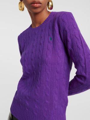Vuneni džemper od kašmira Polo Ralph Lauren ljubičasta