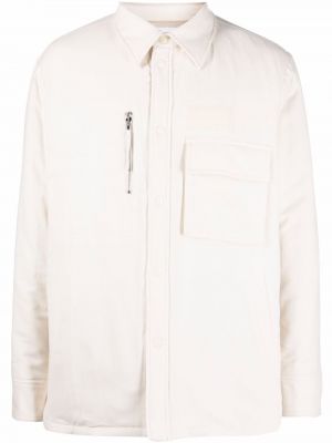 Dygsniuota marškiniai su kišenėmis Helmut Lang balta