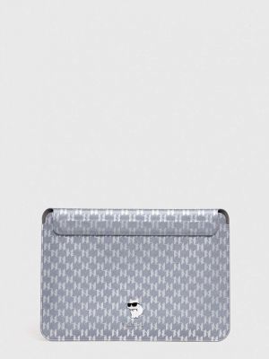 Laptop táska Karl Lagerfeld ezüstszínű