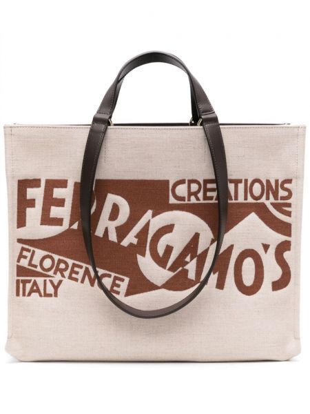 Шопинг чанта бродирани Ferragamo