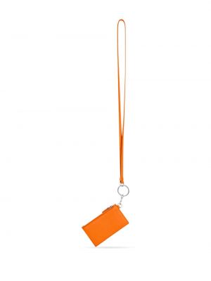 Portefeuille en cuir à imprimé Balenciaga orange