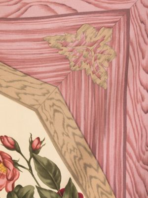 Hedvábný šál s potiskem Christian Dior růžový