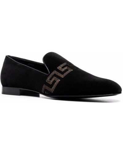 Tikitud loafer-kingad Versace must