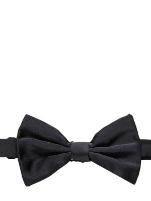 Jedwabny krawat z kokardką Dolce And Gabbana czarny