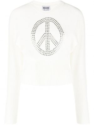 Woll pullover mit spikes Moschino Jeans