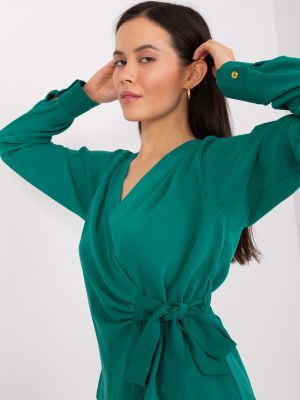 Блуза Fashionhunters зелено
