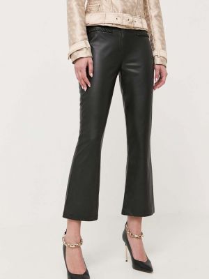 Jednobarevné kalhoty s vysokým pasem Liu Jo černé