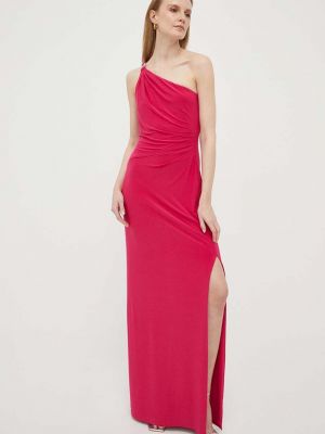 Růžové dlouhé šaty Lauren Ralph Lauren
