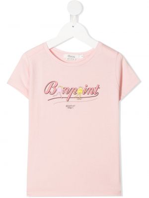 T-shirt con stampa Bonpoint rosa