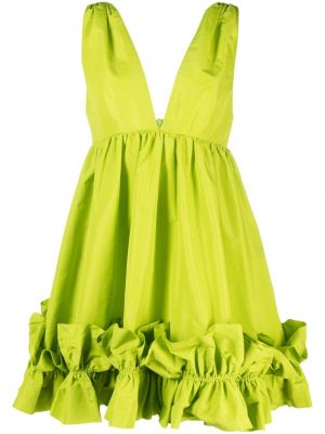 Коктейлна рокля с волани Pinko зелено