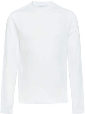 Jersey manga larga de tela jersey Prada blanco