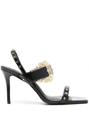 Sandale cu nasturi slingback Versace Jeans Couture