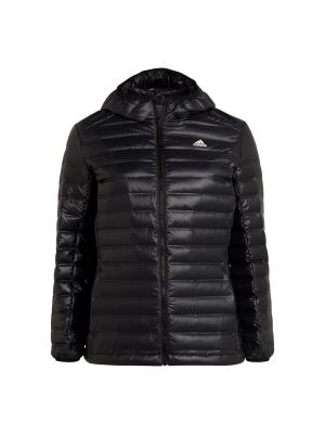 Péřová bunda s kapucí Adidas černá