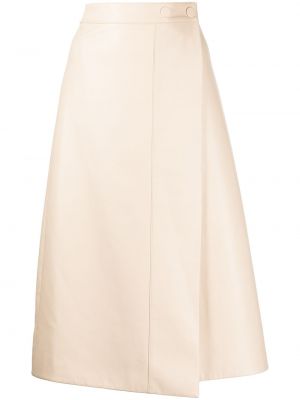 Kožená sukňa z ekologickej kože Proenza Schouler White Label biela