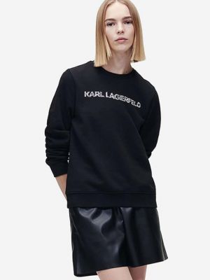 Bluză cu model zebră Karl Lagerfeld negru