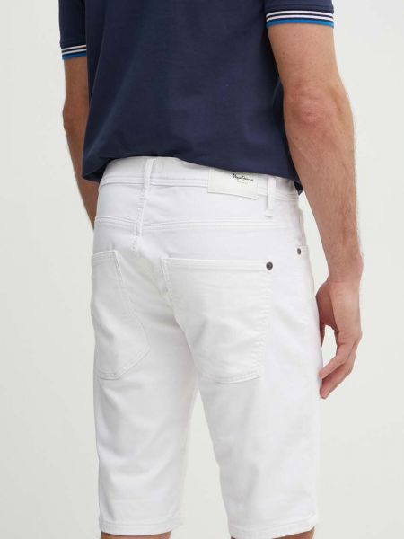 Slim fit rövidnadrág Pepe Jeans fehér
