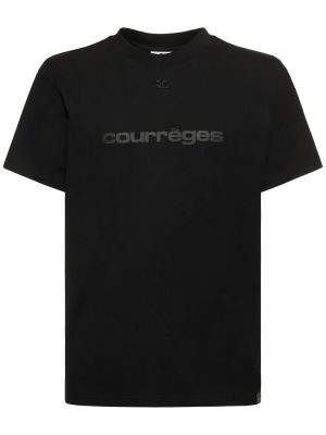 Памучна тениска Courreges бяло