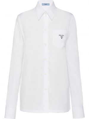 Camisa con estampado Prada blanco