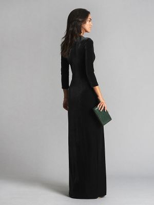Длинное платье с v-образным вырезом Veneno En La Piel черное