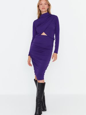 Pouzdrová sukně Trendyol fialové