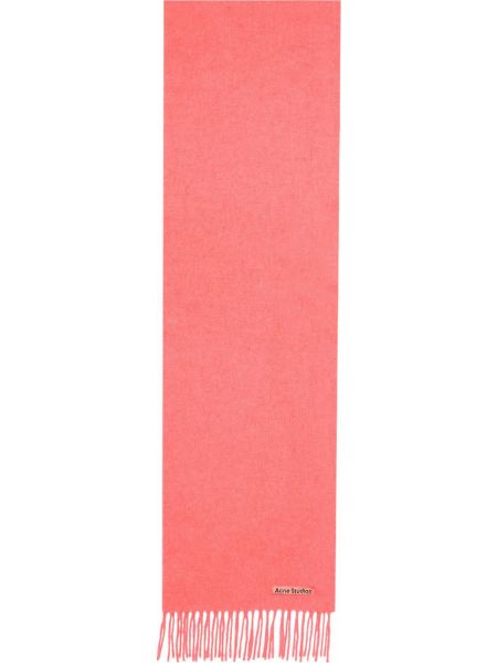 Шерстяной шарф с бахромой скинни Acne Studios розовый