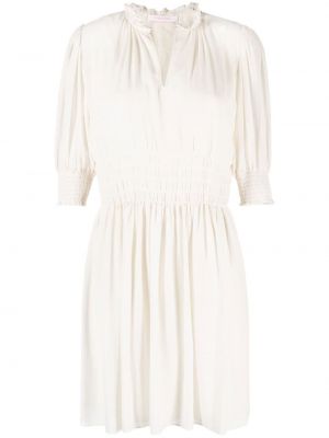 Plissert v-hals dress See By Chloe hvit