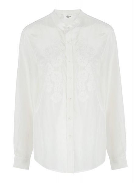 Шелковая блузка P.a.r.o.s.h. белая