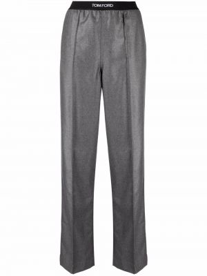Rovné kalhoty Tom Ford šedé