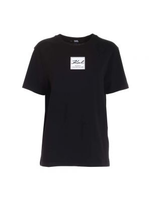 Koszulka koronkowa Karl Lagerfeld czarna