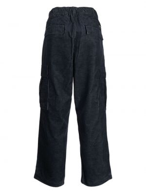 Pantalon cargo en velours côtelé avec applique Chocoolate bleu