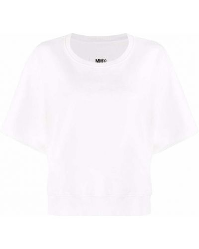 Camiseta con bordado Mm6 Maison Margiela blanco