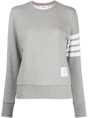 Памучен пуловер на райета Thom Browne сиво