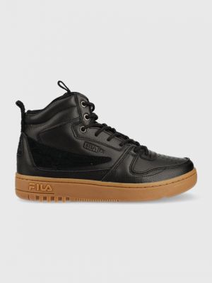 Sneakersy skórzane Fila czarne