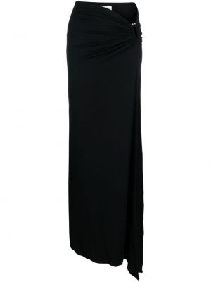 Drapované asymetrické dlouhá sukně Concepto černé