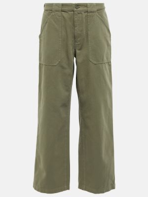 Pantaloni cu picior drept cu talie joasă cu croială lejeră A.p.c. verde