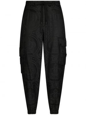 Pantaloni in tessuto jacquard Dolce & Gabbana nero