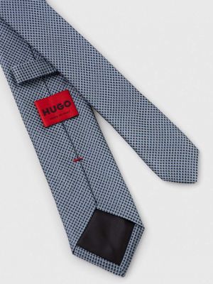 Jedwabny krawat Hugo fioletowy