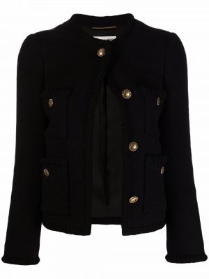 Tweed jacke Saint Laurent schwarz
