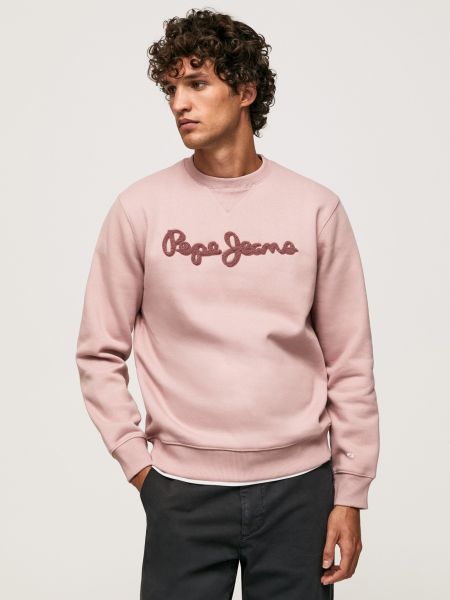Mikina s kapucí Pepe Jeans růžová