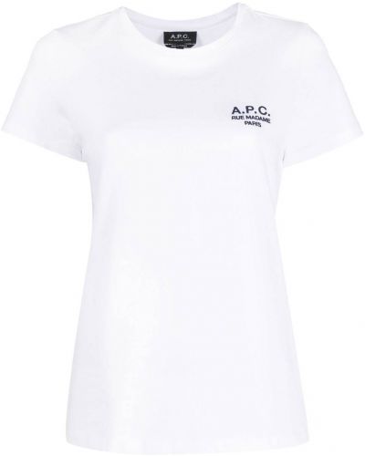 T-shirt mit stickerei A.p.c. weiß