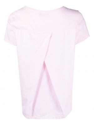 T-shirt aus baumwoll mit plisseefalten Roberto Collina pink