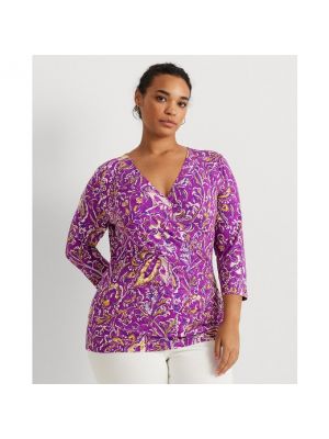 Camiseta de flores Lauren Ralph Lauren Woman violeta