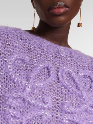 Mohérový svetr Loewe fialový