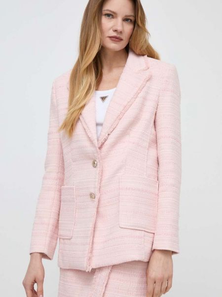 Розовый однотонный пиджак Guess