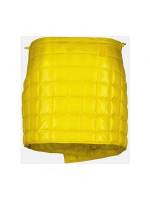 Pikowana mini spódniczka Moncler żółta