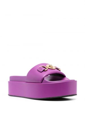 Mules à plateforme Versace violet