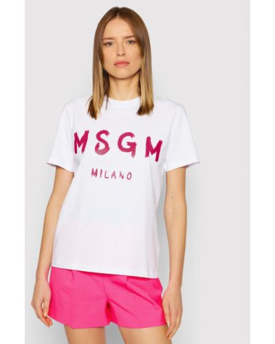 MSGM Póló 3241MDM510 227298 Fehér Regular Fit