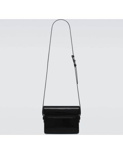 Lakovaná kožená taška přes rameno Saint Laurent černá