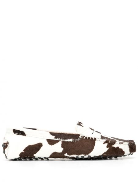 Mocasines con estampado animal print Tod's marrón